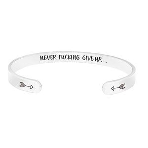 Inspirational Mantra Cuff Bracelet for Women 6
